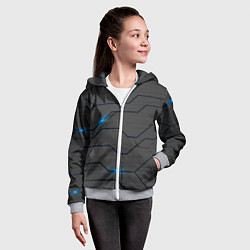 Толстовка на молнии детская Led подсветка, цвет: 3D-меланж — фото 2