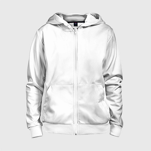 Детская толстовка на молнии Без дизайна / 3D-Белый – фото 1
