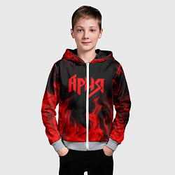 Толстовка на молнии детская АРИЯ, цвет: 3D-меланж — фото 2