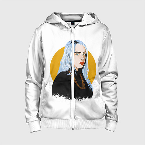 Детская толстовка на молнии Billie Eilish / 3D-Белый – фото 1