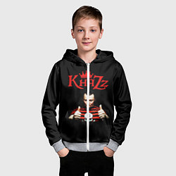 Толстовка на молнии детская Князь, цвет: 3D-меланж — фото 2