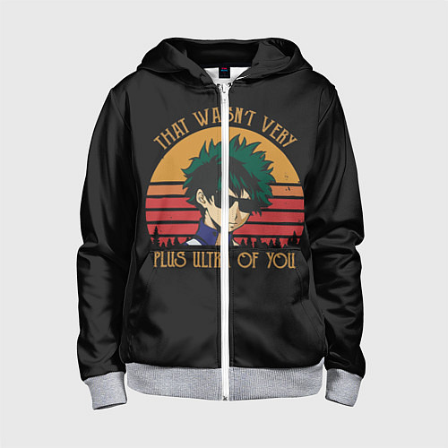 Детская толстовка на молнии Моя геройская академия / 3D-Меланж – фото 1