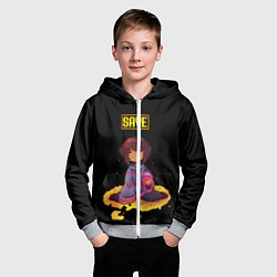 Толстовка на молнии детская UNDERTALE FRISK, цвет: 3D-меланж — фото 2