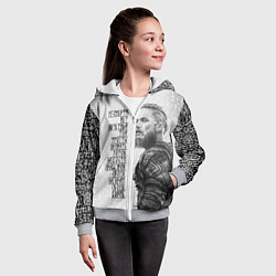 Толстовка на молнии детская И смерти нет почетней той, цвет: 3D-меланж — фото 2