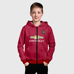 Толстовка на молнии детская Lingard Manchester United, цвет: 3D-красный — фото 2