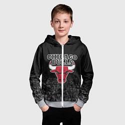 Толстовка на молнии детская CHICAGO BULLS, цвет: 3D-меланж — фото 2
