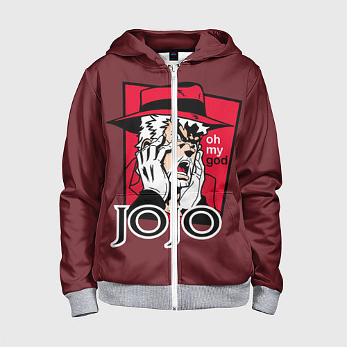 Детская толстовка на молнии Приключения ДжоДжо / 3D-Меланж – фото 1