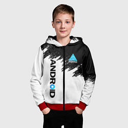 Толстовка на молнии детская DETROIT BECOME HUMAN, цвет: 3D-красный — фото 2