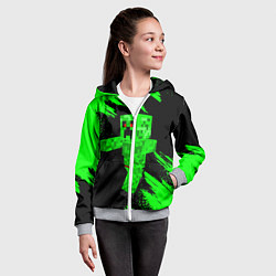 Толстовка на молнии детская MINECRAFT, цвет: 3D-меланж — фото 2