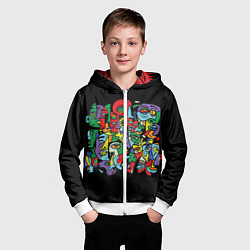 Толстовка на молнии детская MNOGOLICE, цвет: 3D-белый — фото 2