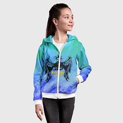 Толстовка на молнии детская Король и Шут, цвет: 3D-белый — фото 2