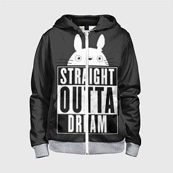 Детская толстовка на молнии Тоторо Straight outta dream