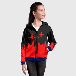 Толстовка на молнии детская АлисА, цвет: 3D-синий — фото 2