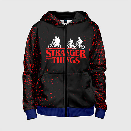 Детская толстовка на молнии STRANGER THINGS / 3D-Синий – фото 1
