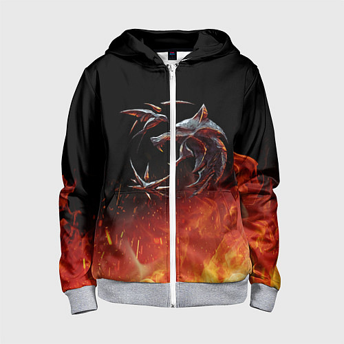 Детская толстовка на молнии Ведьмак сериал / 3D-Меланж – фото 1