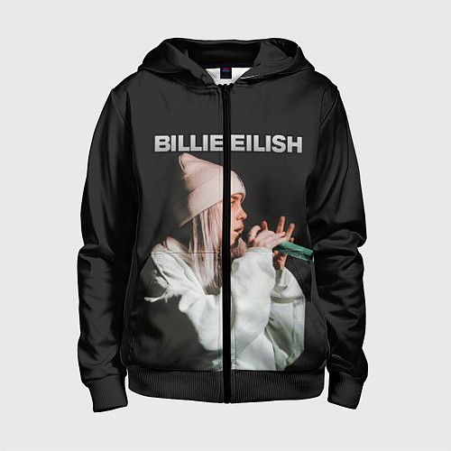 Детская толстовка на молнии BILLIE EILISH / 3D-Черный – фото 1