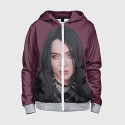 Толстовка на молнии детская BILLIE EILISH, цвет: 3D-меланж