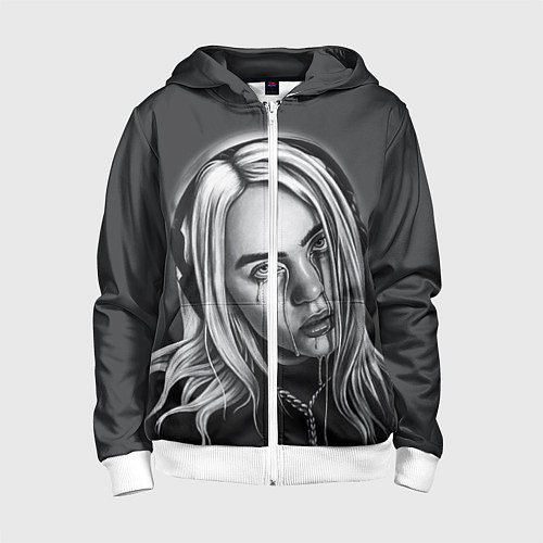 Детская толстовка на молнии BILLIE EILISH / 3D-Белый – фото 1