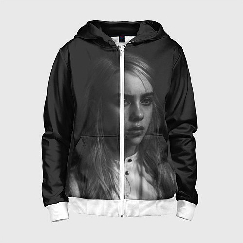 Детская толстовка на молнии BILLIE EILISH / 3D-Белый – фото 1