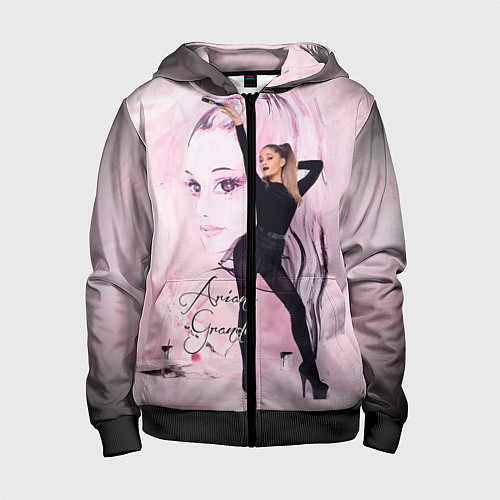 Детская толстовка на молнии Ariana Grande / 3D-Черный – фото 1