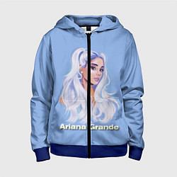 Толстовка на молнии детская Ariana Grande Ариана Гранде, цвет: 3D-синий