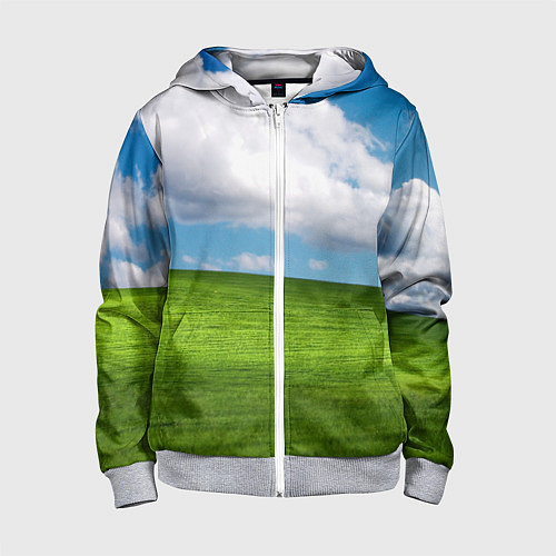 Детская толстовка на молнии Заставка Windows / 3D-Меланж – фото 1