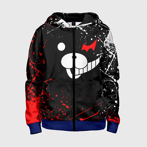 Детская толстовка на молнии MONOKUMA / 3D-Синий – фото 1