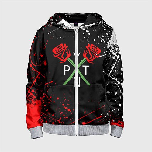 Детская толстовка на молнии Payton Moormeier / 3D-Меланж – фото 1