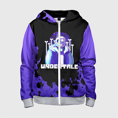 Детская толстовка на молнии UNDERTALE / 3D-Меланж – фото 1