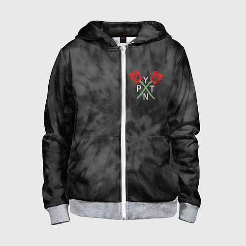 Детская толстовка на молнии Payton Moormeier / 3D-Меланж – фото 1