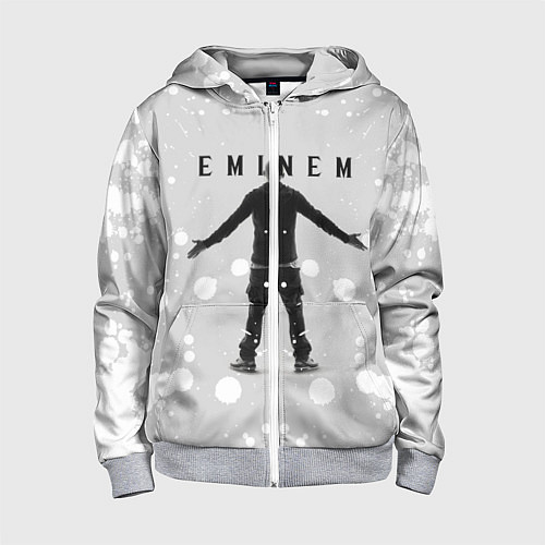 Детская толстовка на молнии EMINEM / 3D-Меланж – фото 1