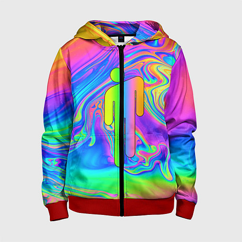 Детская толстовка на молнии BILLIE EILISH / 3D-Красный – фото 1