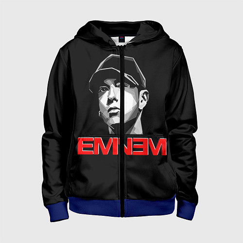 Детская толстовка на молнии Eminem / 3D-Синий – фото 1