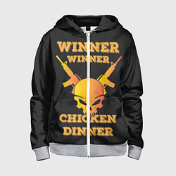 Толстовка на молнии детская Winner Chicken Dinner, цвет: 3D-меланж