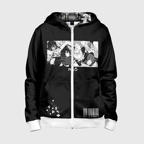 Детская толстовка на молнии ??6 спина / 3D-Белый – фото 1