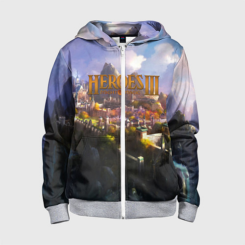 Детская толстовка на молнии HEROES 3 / 3D-Меланж – фото 1
