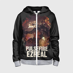 Толстовка на молнии детская Pulsefire Ezreal, цвет: 3D-меланж