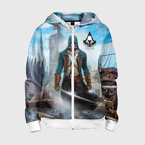 Детская толстовка на молнии Assasin's creed / 3D-Белый – фото 1