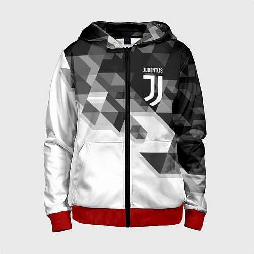 Детская толстовка на молнии JUVENTUS / 3D-Красный – фото 1