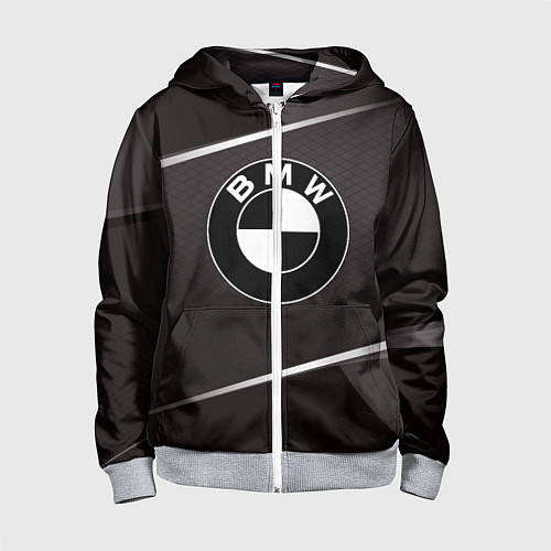 Детская толстовка на молнии BMW / 3D-Меланж – фото 1