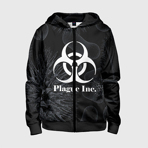 Детская толстовка на молнии PLAGUE INC / 3D-Черный – фото 1