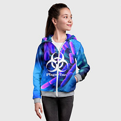Толстовка на молнии детская PLAGUE INC, цвет: 3D-меланж — фото 2
