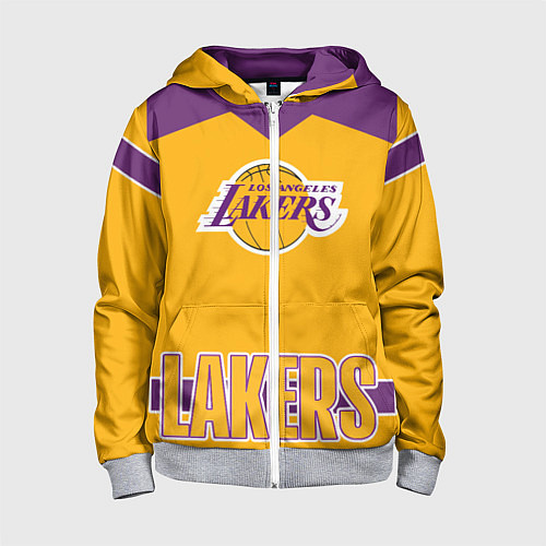 Детская толстовка на молнии Los Angeles Lakers / 3D-Меланж – фото 1