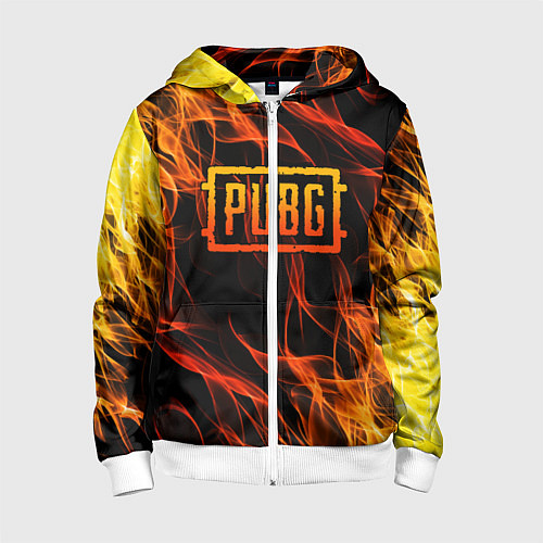 Детская толстовка на молнии PUBG / 3D-Белый – фото 1