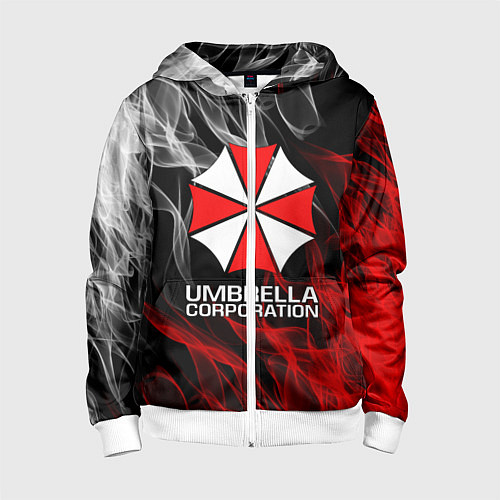 Детская толстовка на молнии UMBRELLA CORP / 3D-Белый – фото 1