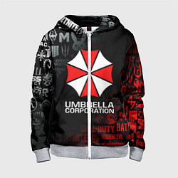 Толстовка на молнии детская RESIDENT EVIL UMBRELLA CORP, цвет: 3D-меланж