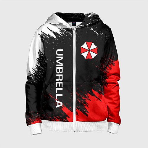 Детская толстовка на молнии UMBRELLA CORP / 3D-Белый – фото 1