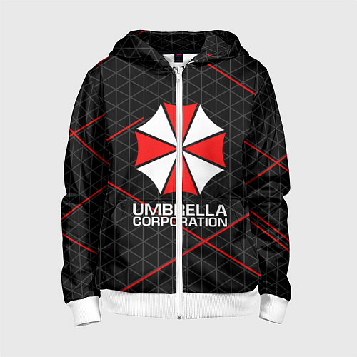 Детская толстовка на молнии UMBRELLA CORP / 3D-Белый – фото 1