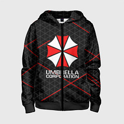 Толстовка на молнии детская UMBRELLA CORP, цвет: 3D-черный