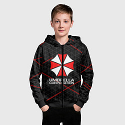 Толстовка на молнии детская UMBRELLA CORP, цвет: 3D-черный — фото 2